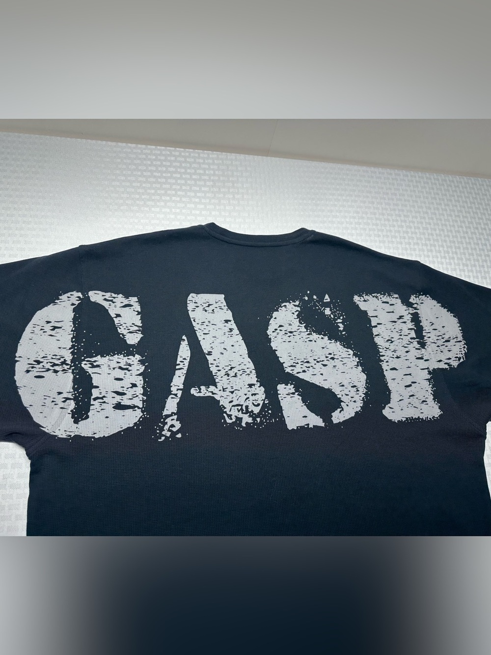GASP Shirt Men's M Oversized Thermal Skull Tee SS Lifting Workout Gym Train EXC!